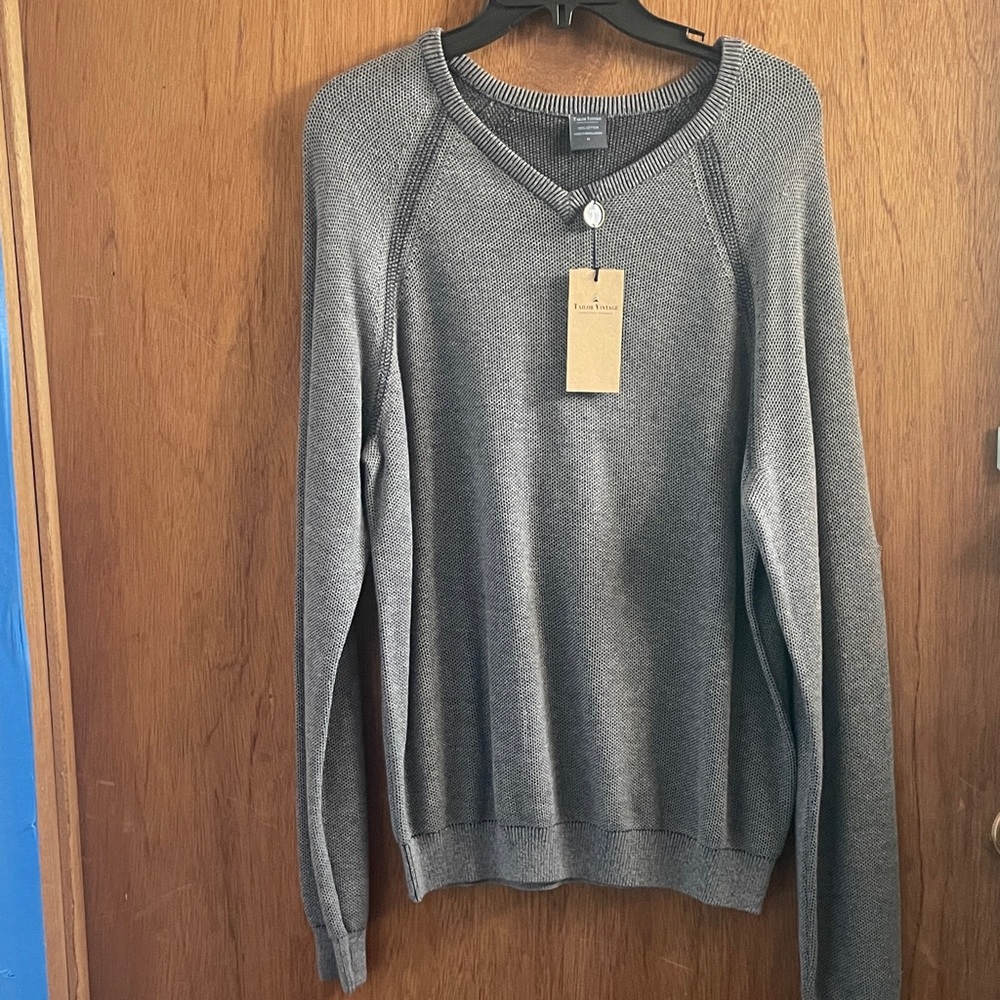 Tailor Vintage Men's Gray Crewneck Sweater